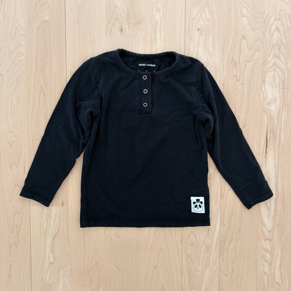 Mini Rodini Black Grandpa Shirt